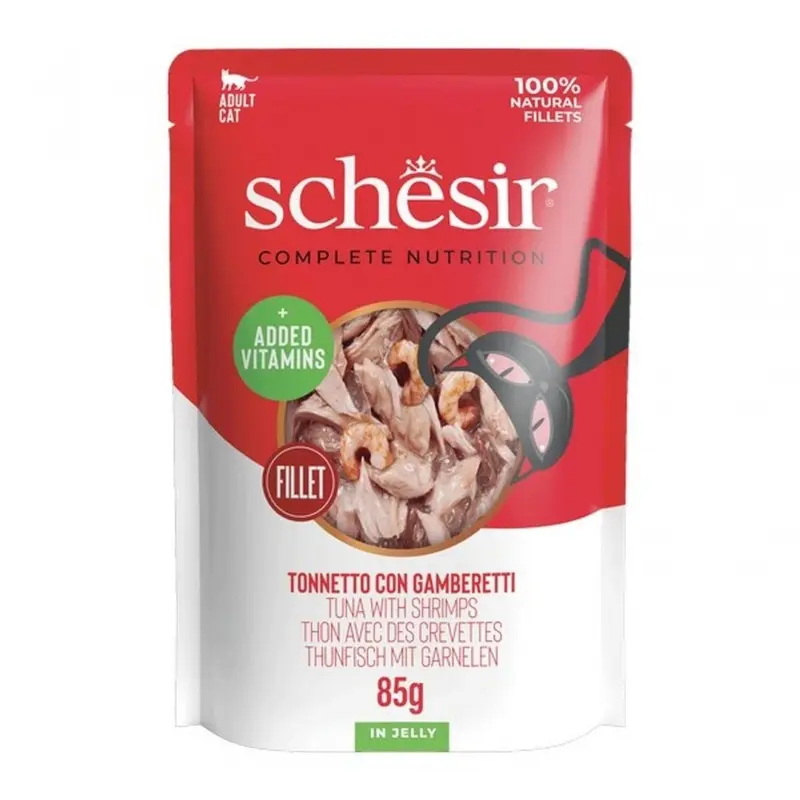 Schesir Light Complete Nutrition Tuna Fillet With Shrimps In Jelly | : 85G