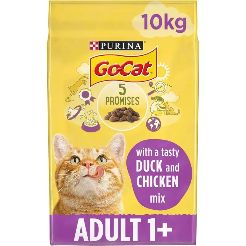 Go-Cat Adult Chicken & Duck Dry Cat Food (Packaging May Vary) 10Kg