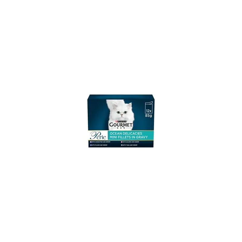 New Gourmet Perle Adult Cat Food Ocean Delicacies 12 Pack (1.02Kg) (Pack Of 6) 85G