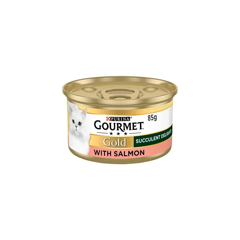 New Purina Gourmet Succulent Delights Adult Wet Cat Food 12X85g Gold/Salmon 12533998