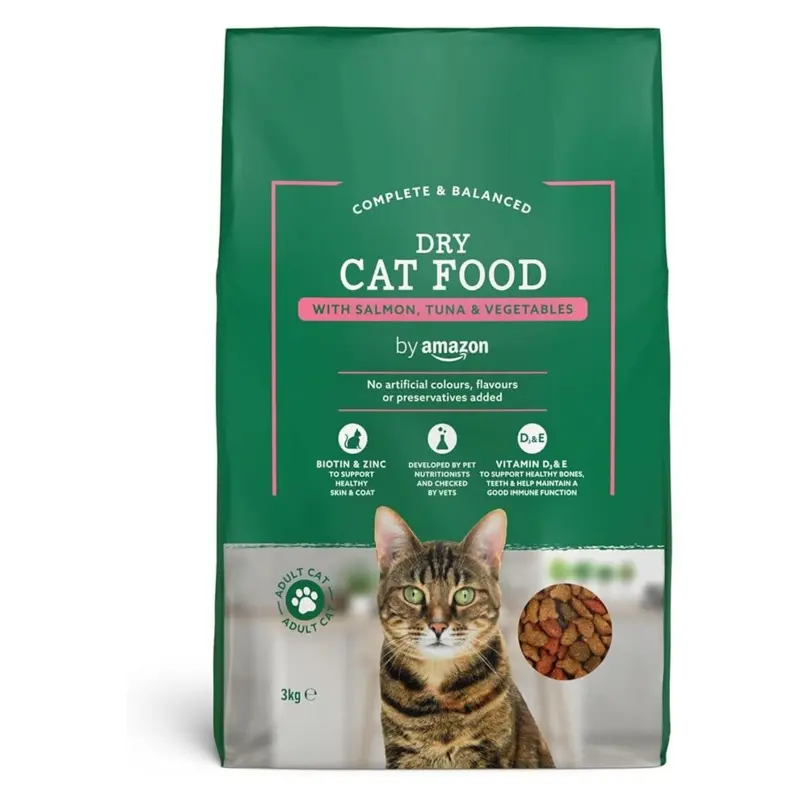 By Amazon Salmon - Complete Dry Cat Food With Tuna And Vegetables, Pack Of 3Kg Size 1