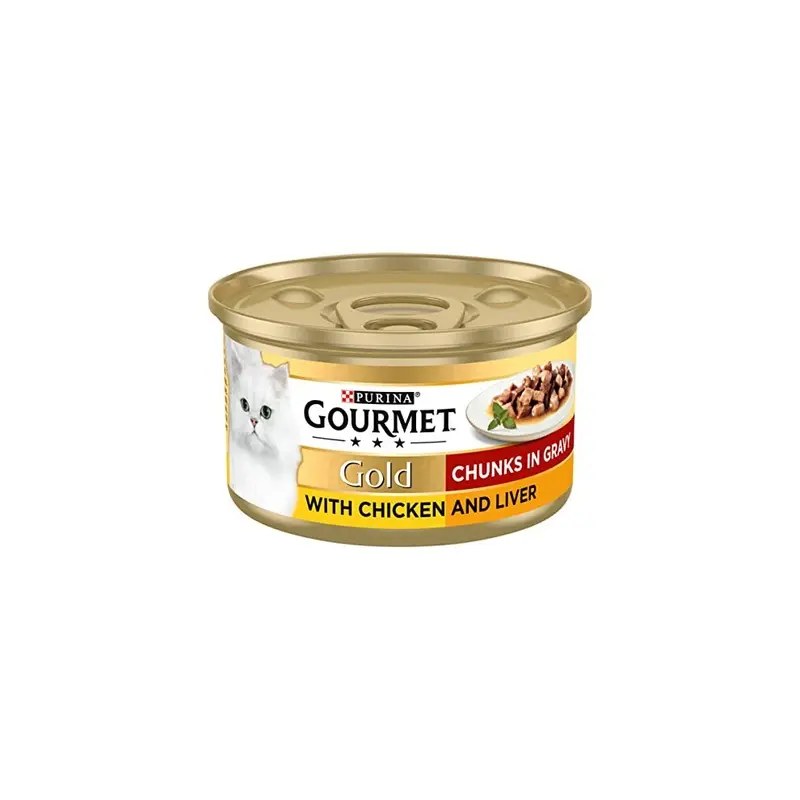 Gourmet Gold Chicken & Liver In Gravy X 85G 1020G Size 12