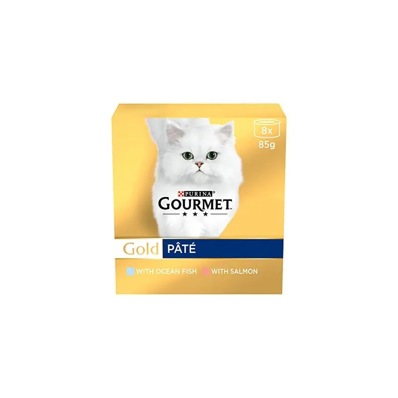 Gourmet Gold/Salmon Senior Mousse With Cat Food 8X85g, Pack Of Size 6