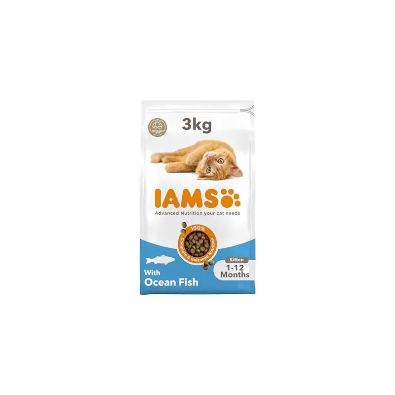 Iams Complete Dry Cat Food For Kittens With Ocean Fish 3 Kg 3Kg