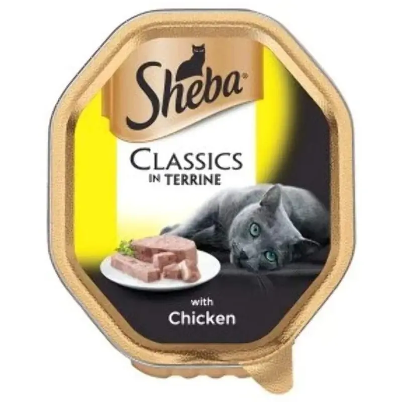 Sheba Classic In Terrine With Chicken Tray X 85G. Size 22