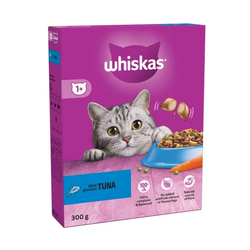 Whiskas 1+ Tuna Adult Dry Cat Food 300G (Pack Of 6) Size 1