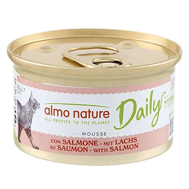 Almo Nature Daily 6 X 85G Menu Wet Cat Food - 5 + 1 Can Free! * - Mousse With Salmon (6 X 85G)