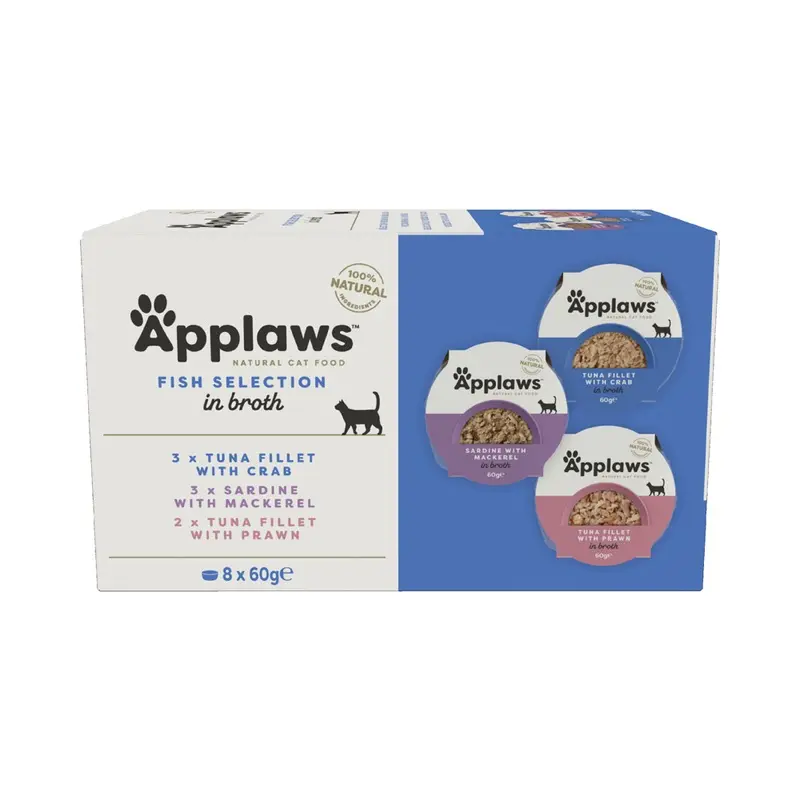 Applaws Adult Multipack Cat Pots 60G - Fish Selection (8 X 60G)