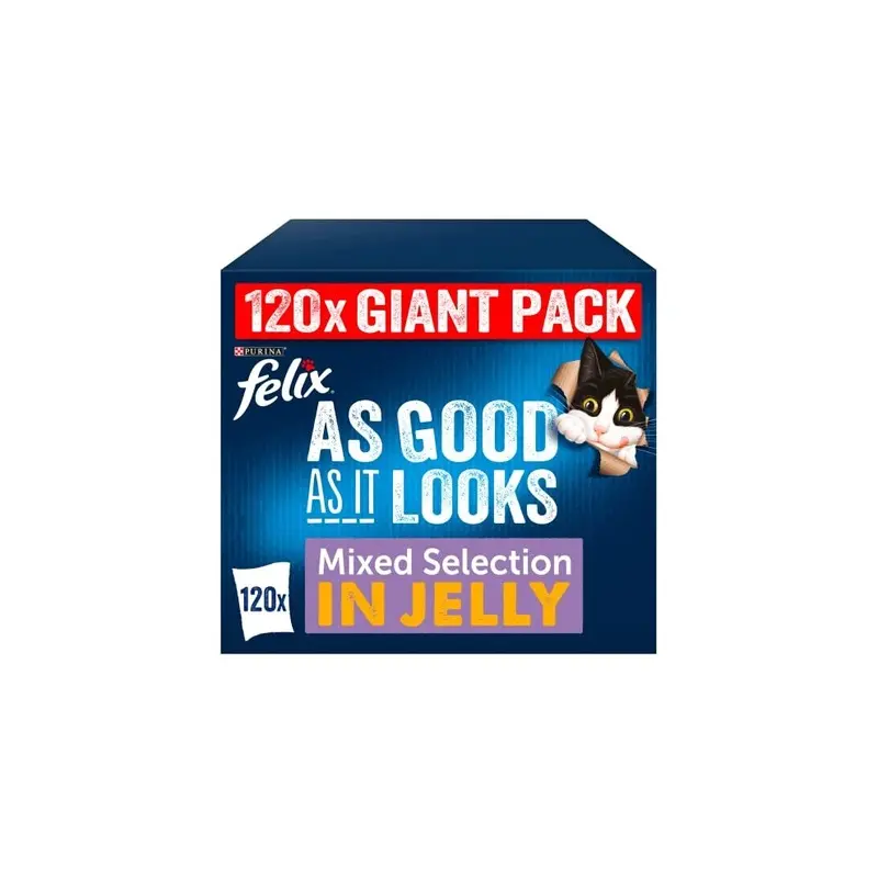 New Felix As Good As It Looks Cat Food Mixed, 100 G (Pack Of 120) 12367350