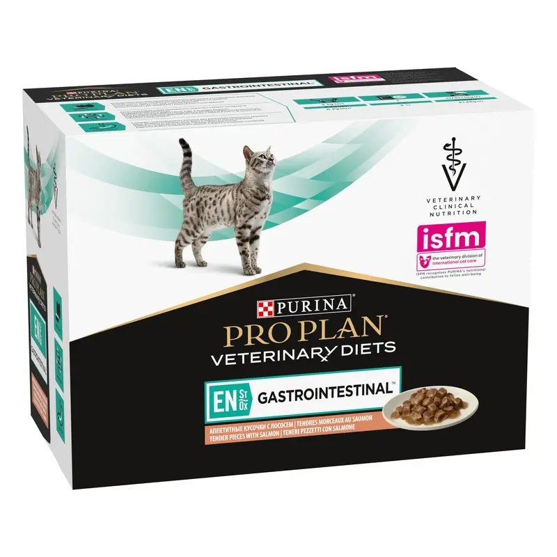 Purina Pro Plan Veterinary Diets Feline En Gastrointestinal - Salmon - 10 X 85G