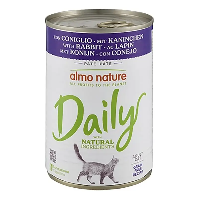 Almo Nature Daily 6 X 400G Menu Wet Cat Food - 5 + 1 Free! * - Rabbit (6 X 400G)