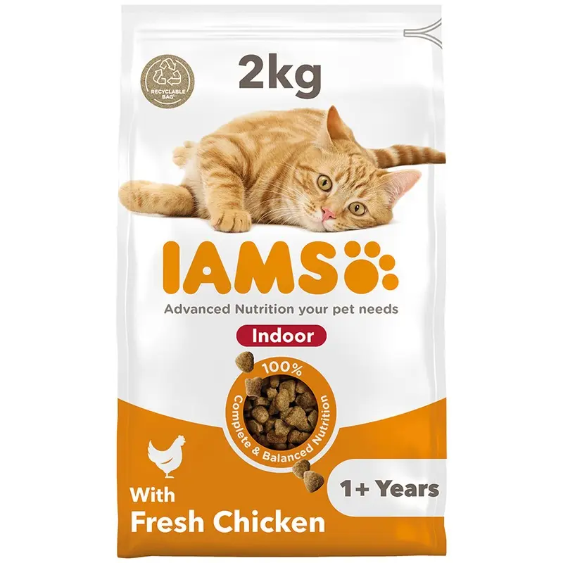 Iams Indoor Dry Adult Cat Food Chicken 2Kg