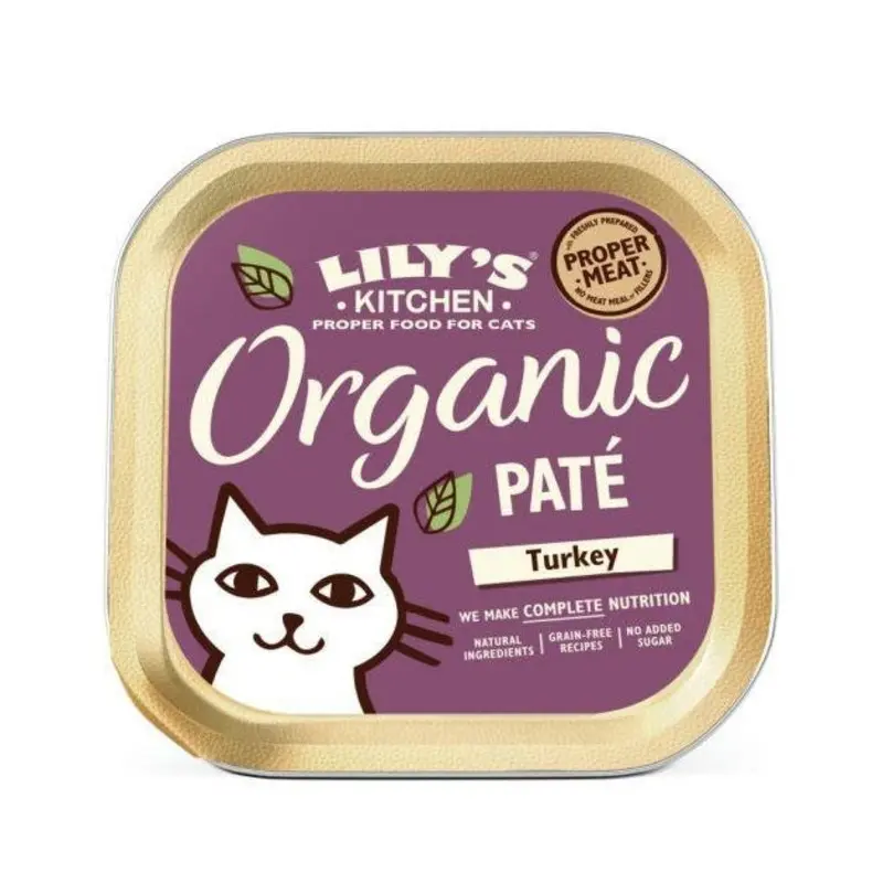 Lilys Kitchen Grain Cat Organic Turkey Pat | : 85G