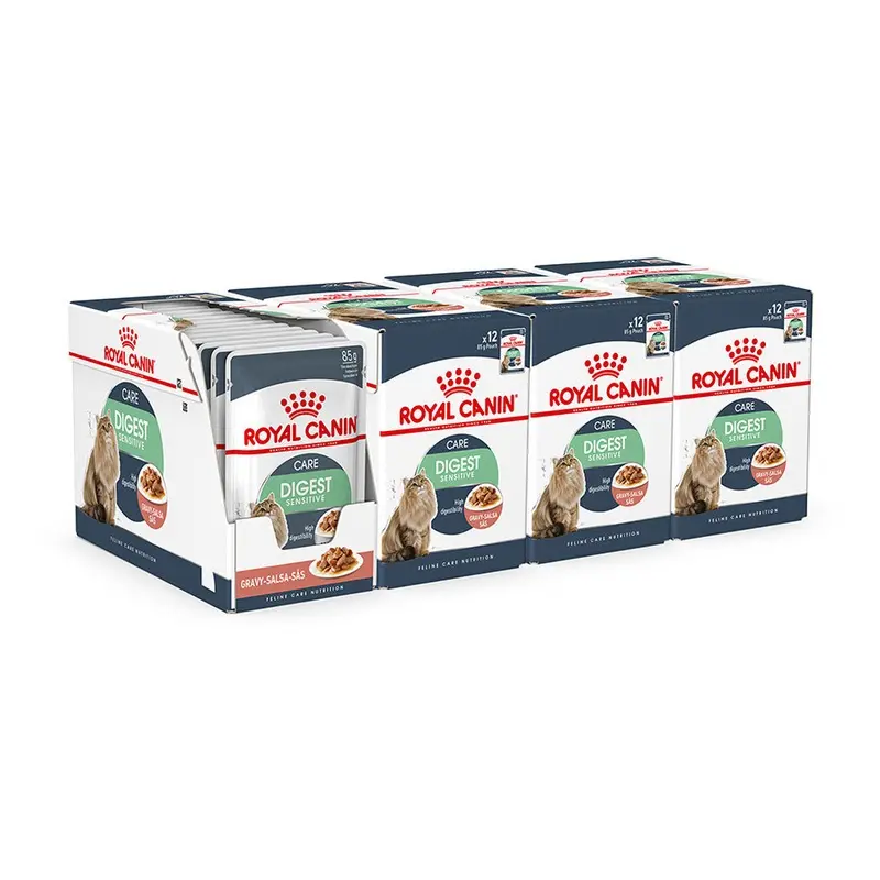 Royal Canin Feline Digestive Care Wet Adult Cat Food Chunks In Gravy 48X85G