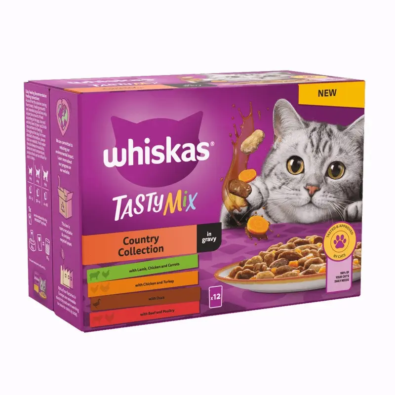 Whiskas Pouch 1+ Tasty Mix Country Collection In Gravy 12X85g - : 85G