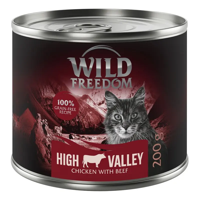 Wild Freedom Adult 6 X 200G - High Valley - Beef & Chicken