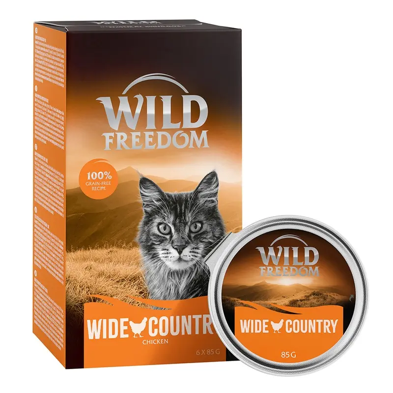 Wild Freedom Adult Trays 6 X 85G - Wide Country - Pure Chicken