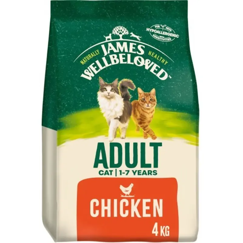 James Wellbeloved Adult Cat Dry Food Chicken - 4Kg