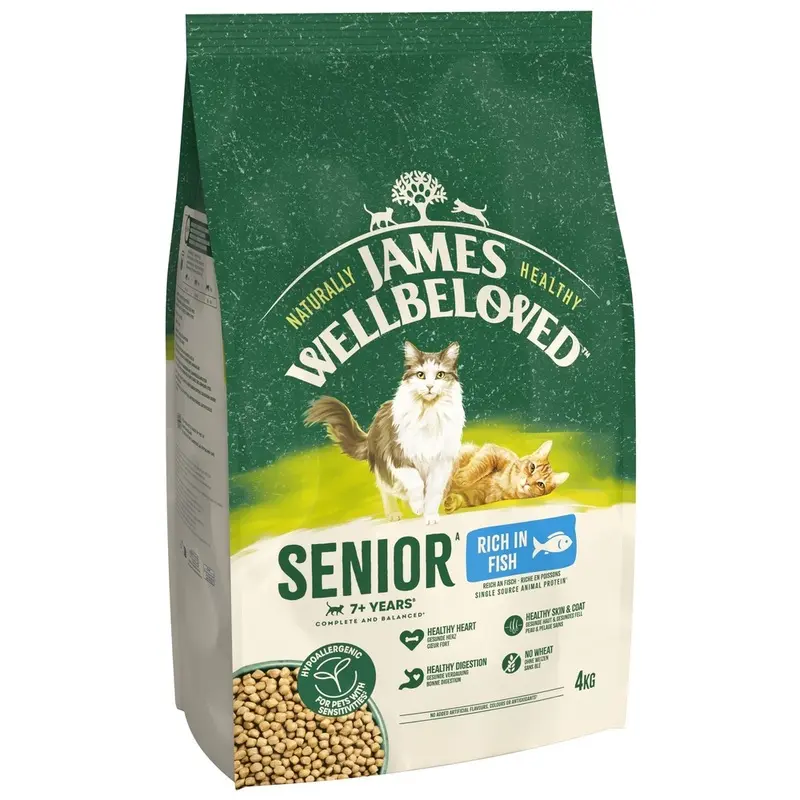 James Wellbeloved Senior 7+ Cat Hypoallergenic - Fish - 4Kg