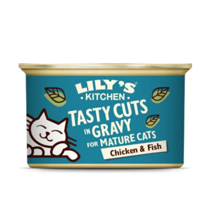 Lilys Kitchen Cat Tasty Cuts Chicken & Fish For Senior Cats (Pack Of 24) Size 24