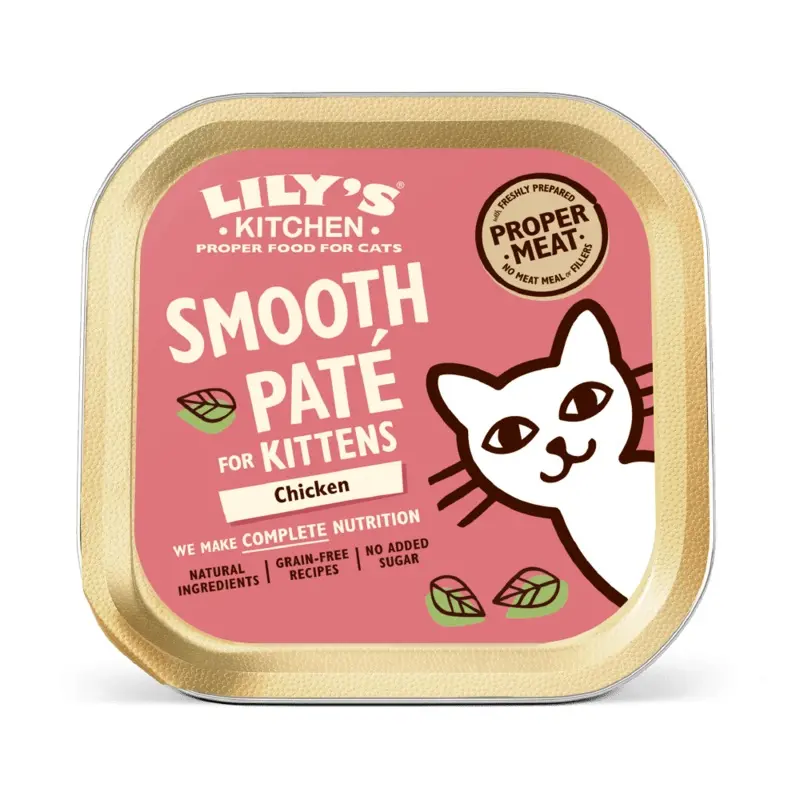 Lilys Kitchen Grain/Salmon Cat Smooth Chicken Pat For Kittens | : 85G