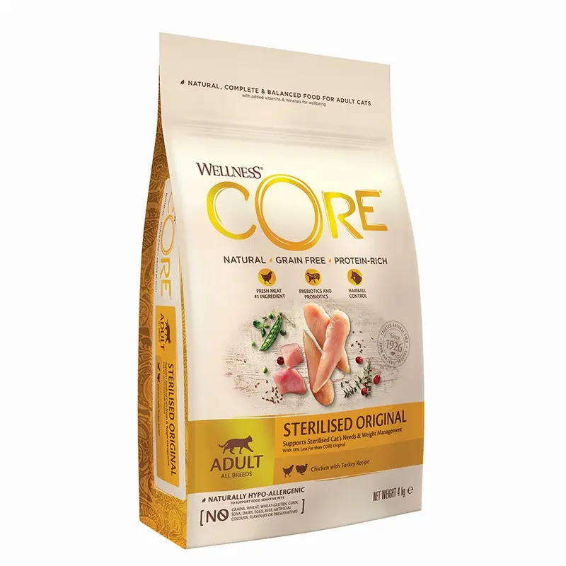 Wellness Core Complete Original Sterilised Dry Adult Cat Food Chicken & Turkey 4Kg
