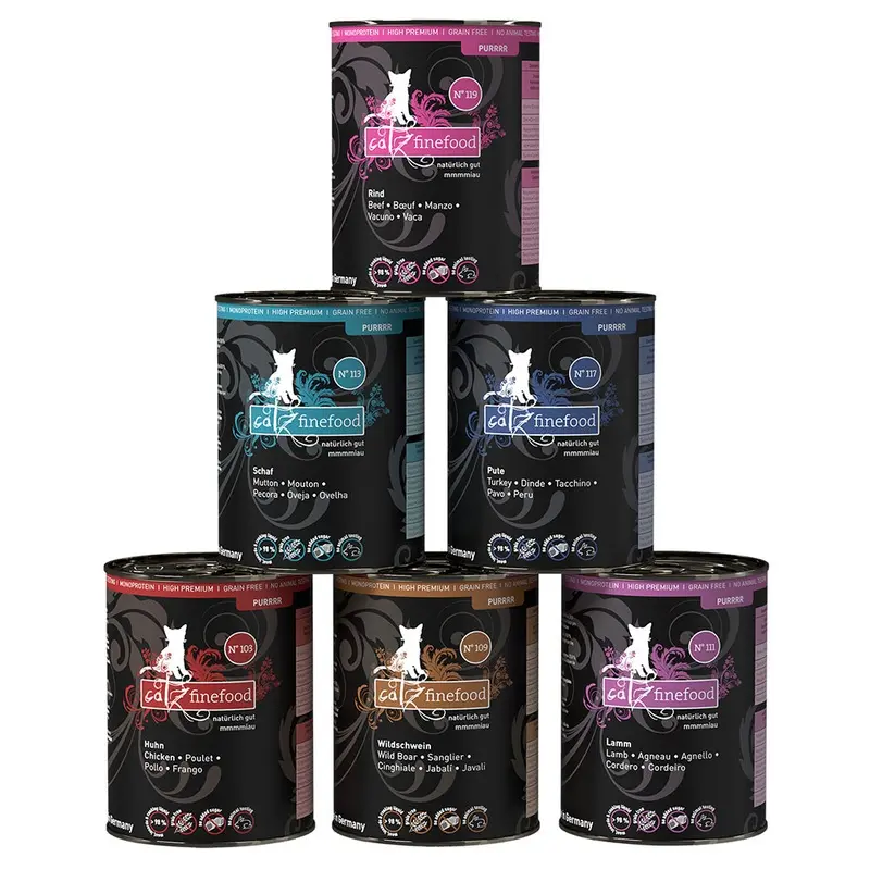 Catz Finefood Purrrr Can 6 X 400G - Mixed Pack I (6 Varieties)