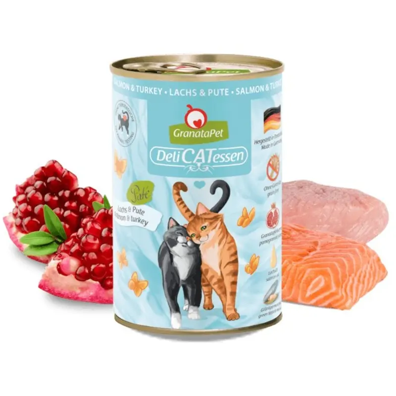 Granatapet Salmon Cat - Wet Food Delicatessen & Turkey | : Can 800G