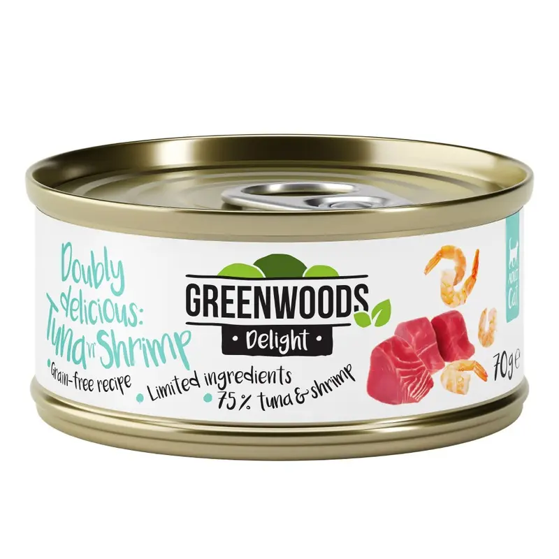 Greenwoods Delight Tuna Fillet With Shrimps - 6 X 70G