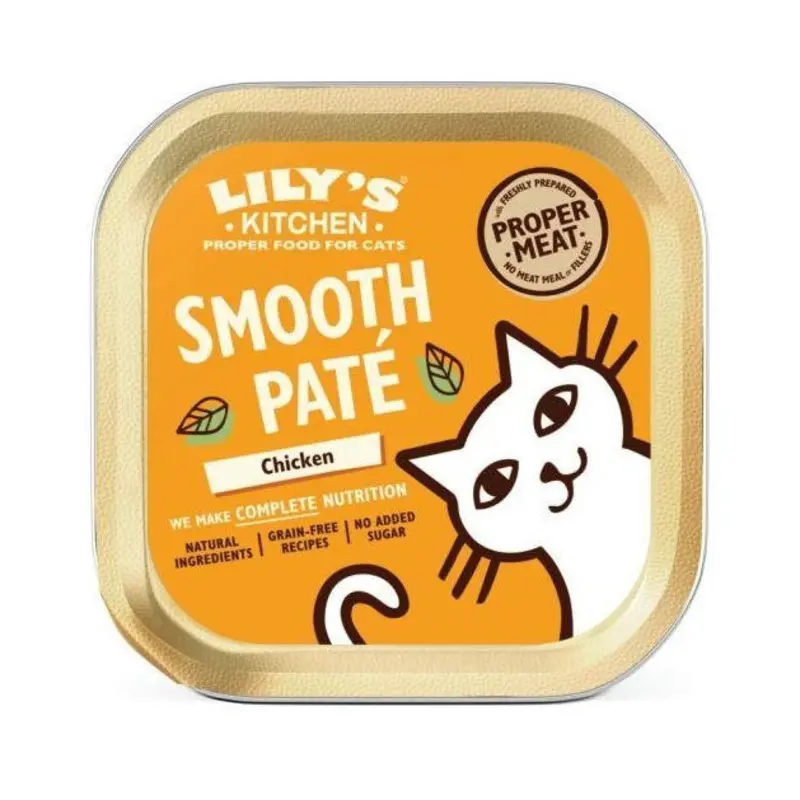 Lilys Kitchen Grain/Salmon Cat Smooth Chicken Pat | : 85G