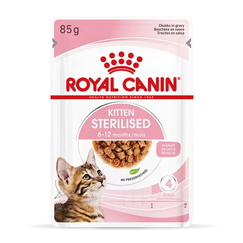 Royal Canin Sterilised Kitten In Gravy - 12 X 85G