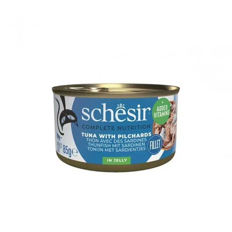 Schesir Light Complete Nutrition Tuna With Pilchards In Jelly Cat Can | : 85G