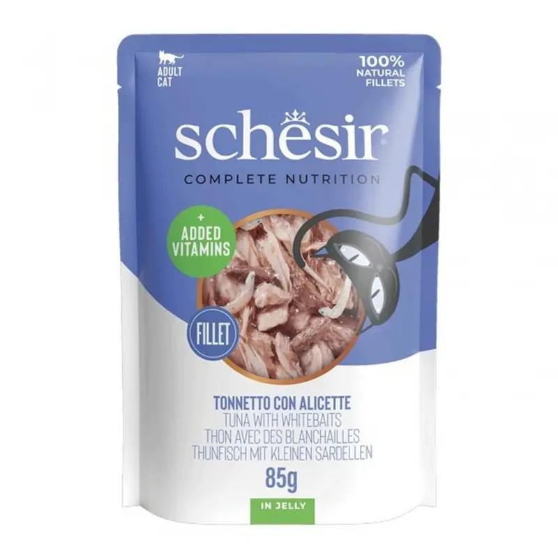 Schesir Light Complete Nutrition Tuna With Whitebaits In Jelly | : 85G