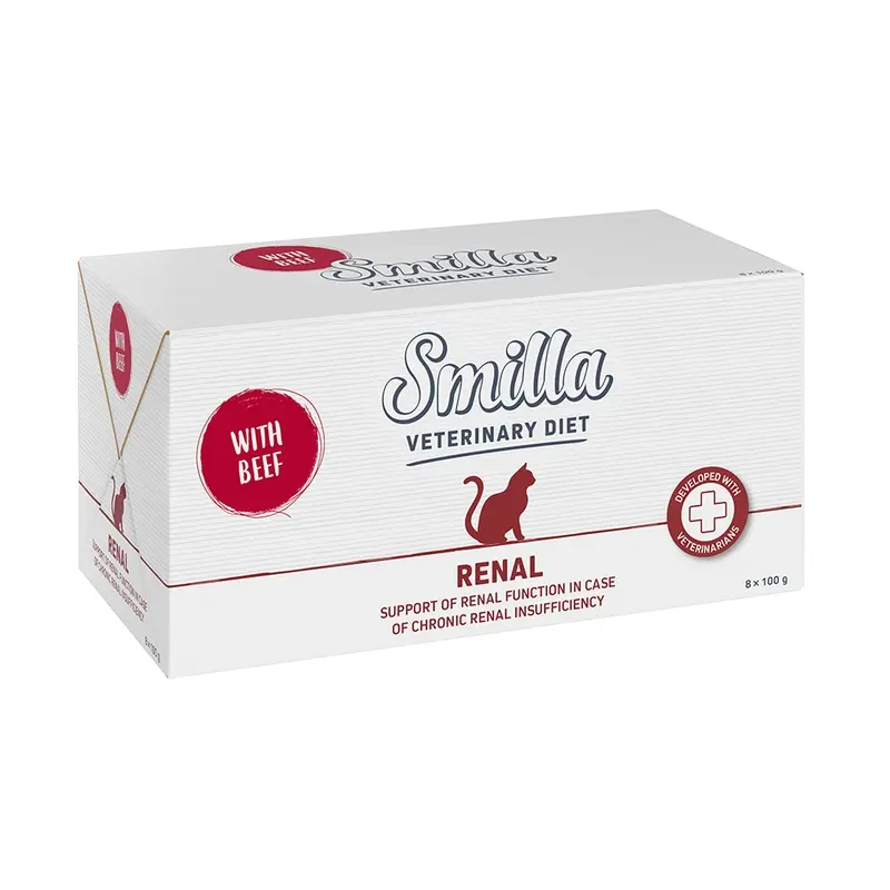 Smilla Veterinary Diet Renal - With Beef: 8 X 100G