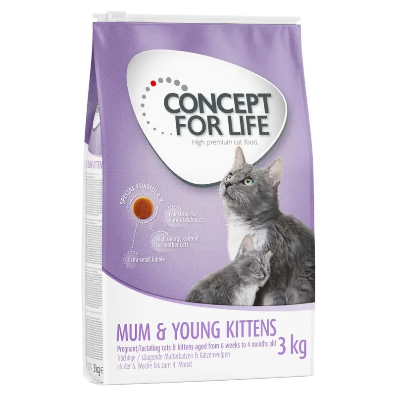 Concept For Life 3Kg Dry Cat Food - Special Price! * - Mum & Young Kittens (3Kg)