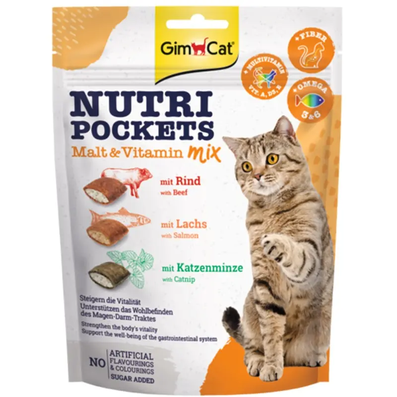 Gimcat Nutri Pockets - Malt Vitamin Mix (150G)