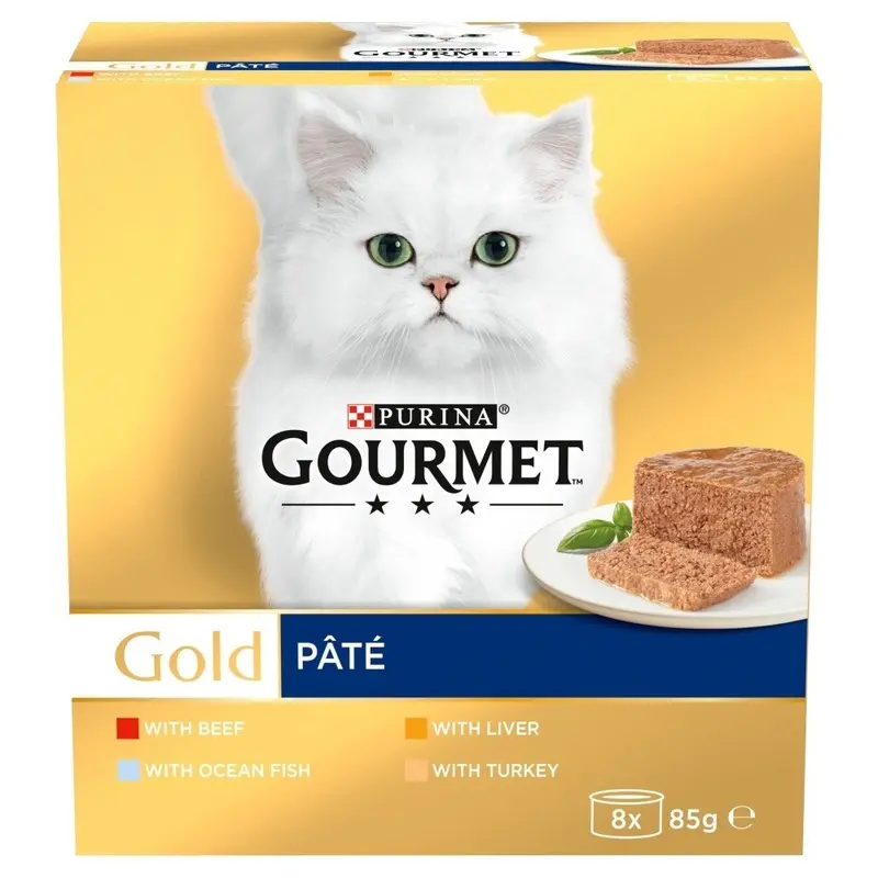 Gourmet Pate Recipes Wet Cat Food - Recipes - X 85G Cans Gold Size 8