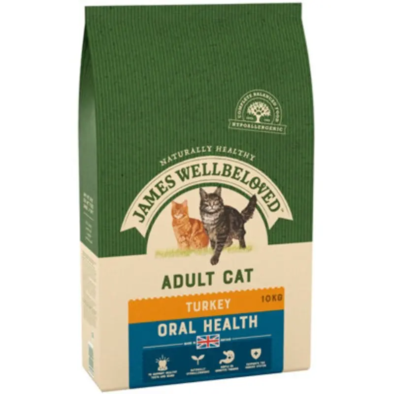 James Wellbeloved Adult Cat Oral Health Turkey 10Kg Grain