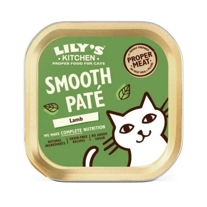 Lilys Kitchen Grain/Salmon Cat Smooth Lamb Pat | : 85G