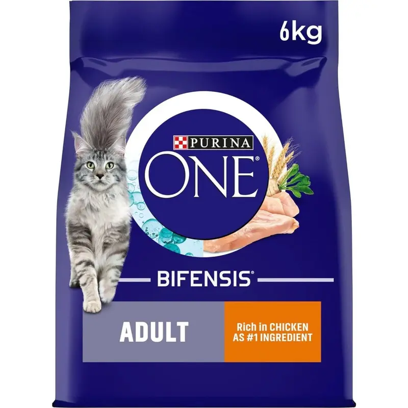New Purina One Adult Dry Rich In Chicken, Packaging May Vary Cat Food 6Kg
