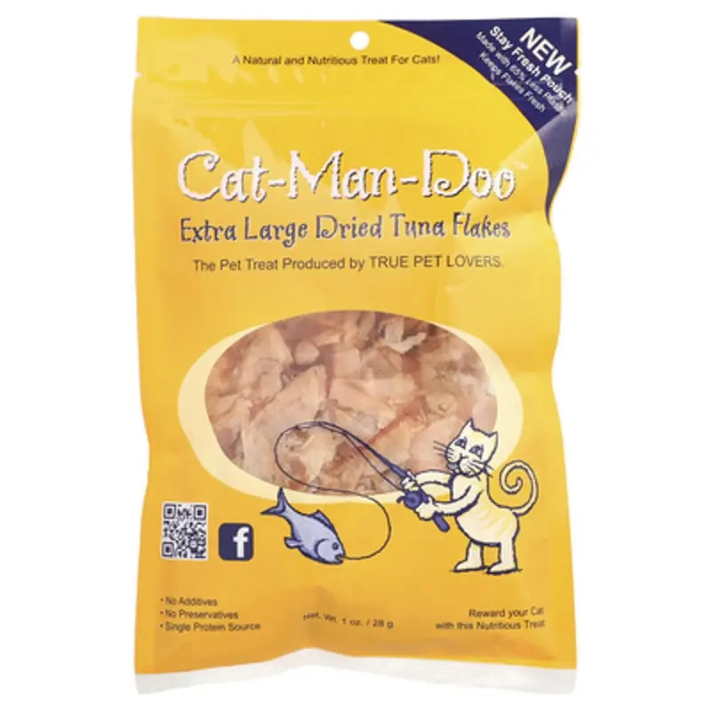Cat-Man-Doo , Extra Large Dried Tuna Flakes, For Cats, 1 Oz (28 G)