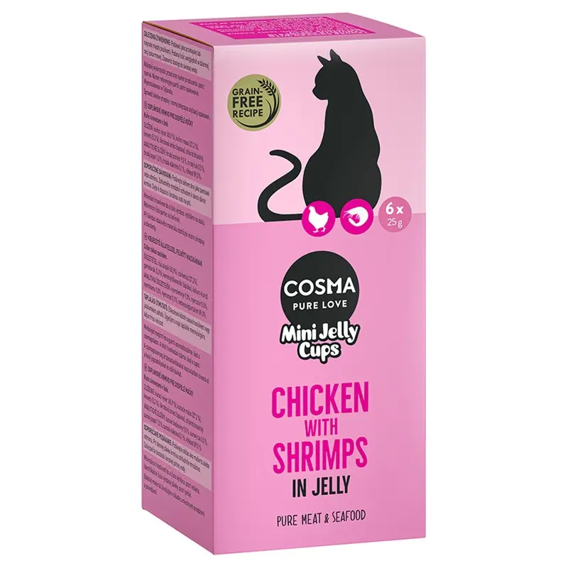 Cosma Mini Jelly Cups 6 X 25G - Chicken/Shrimps