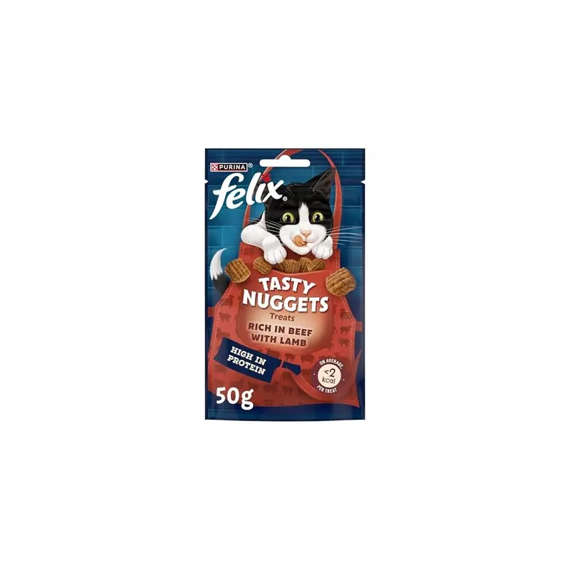Felix Tasty Nuggets Beef & Lamb Cat Treats (Pack Of 8) 50G