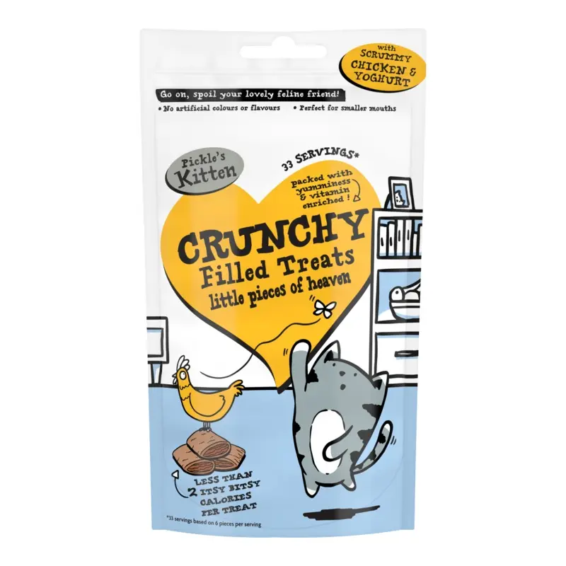 Pickles Crunchy Filled Kitten Treat With Chicken And Yoghurt 65G