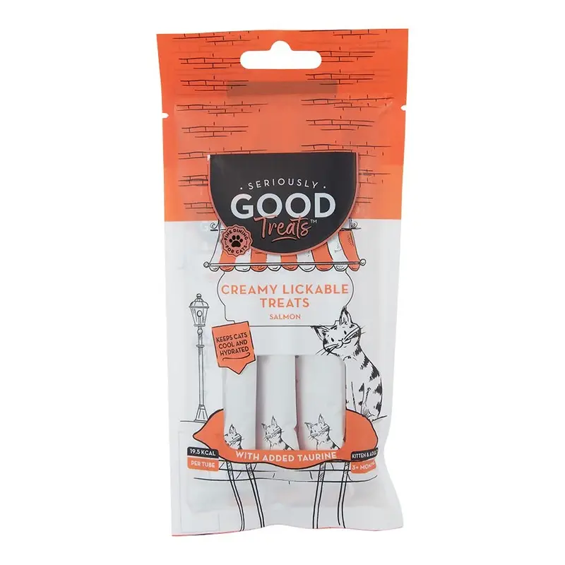 Seriously Good Creamy Lickable Kitten And Cat Treats Salmon 4X15G