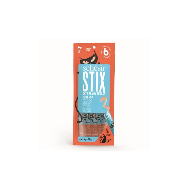 Schesir Salmon Stix Adult Cat 6X15gstick, Pack Size 12