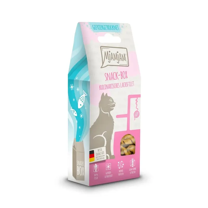 Mjamjam Salmon Snack Box Freeze-Dried Culinary Fillet 50G