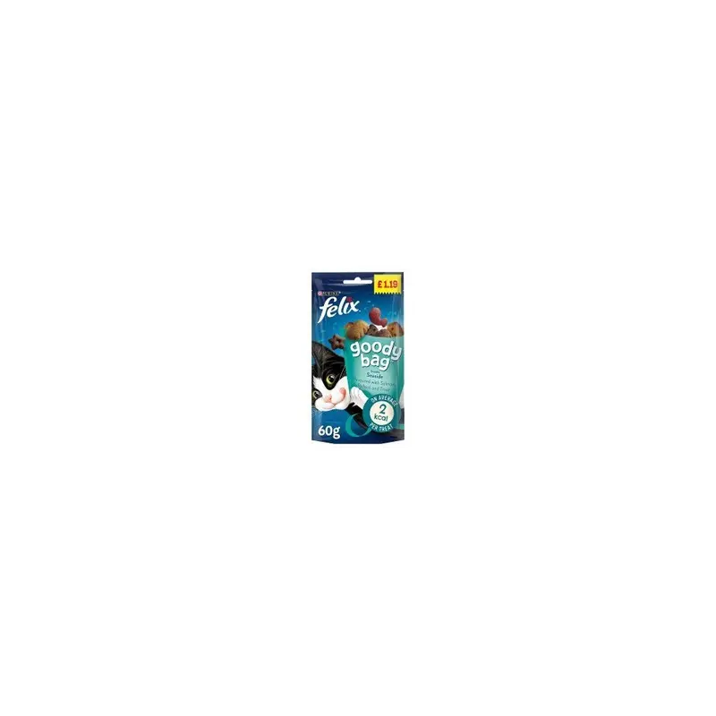 New Felix Goody Bag Treats Seaside (Pack Of 8) Salmon 60G