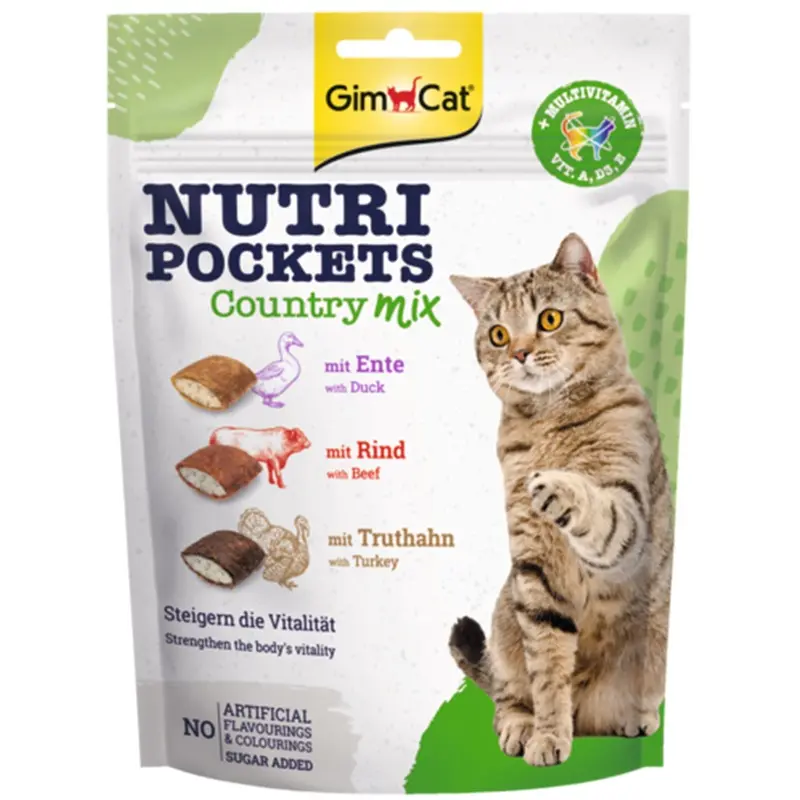 Gimcat Nutri Pockets - Country Mix (150G)