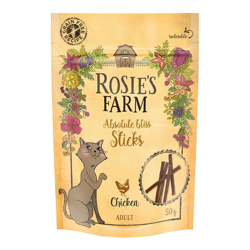 Rosies Farm Cat Snack "Sticks" - Chicken - 50G